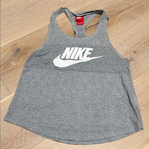 Nike Gray Mesh Racerback Athletic Tank Top